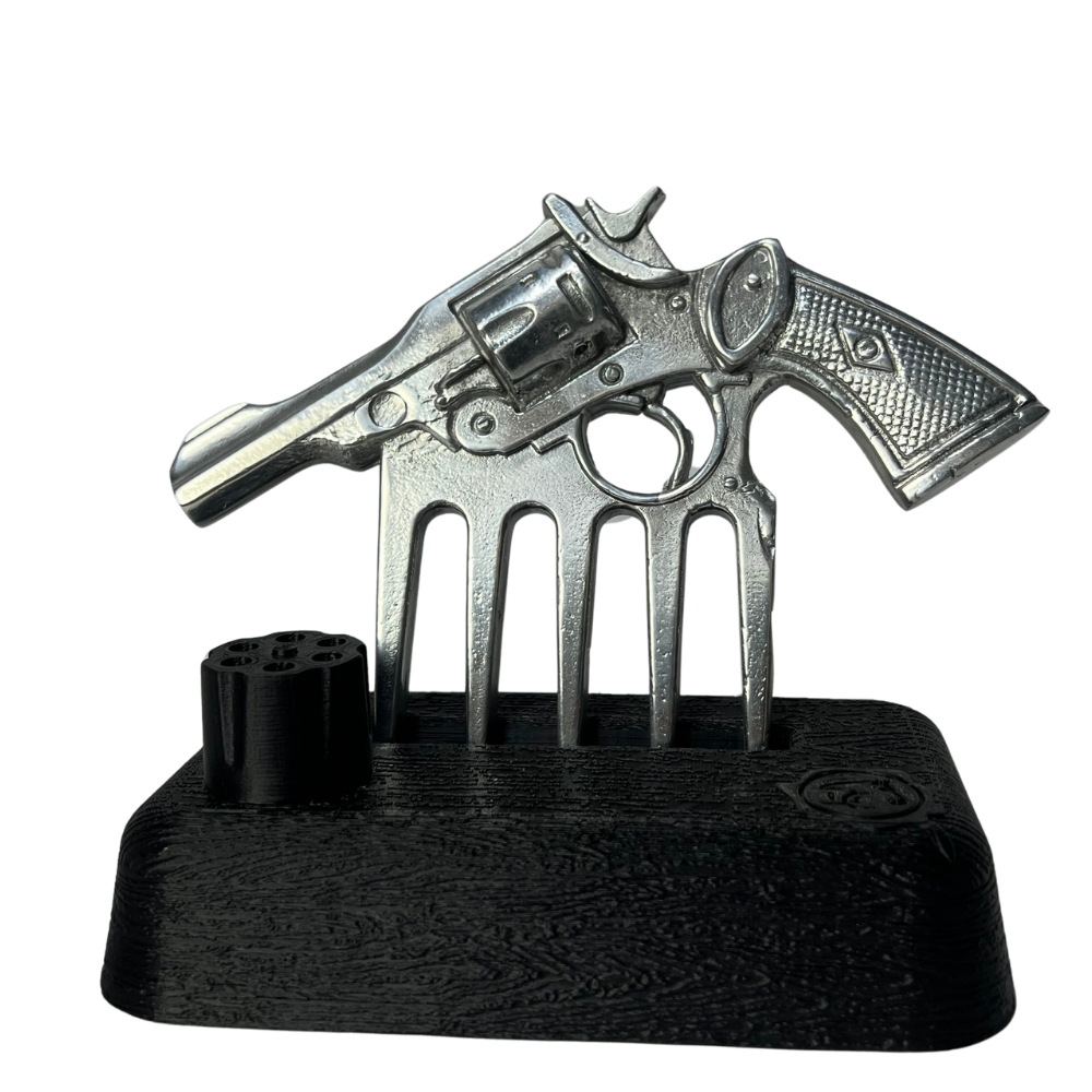 Garra em Formato de Arma Prata com Suporte