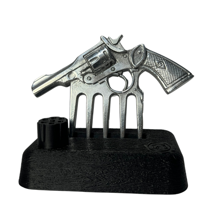 Garra em Formato de Arma Prata com Suporte
