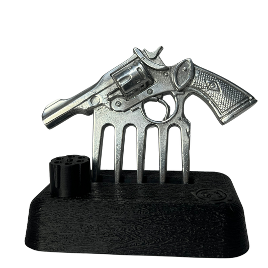 Garra em Formato de Arma Prata com Suporte