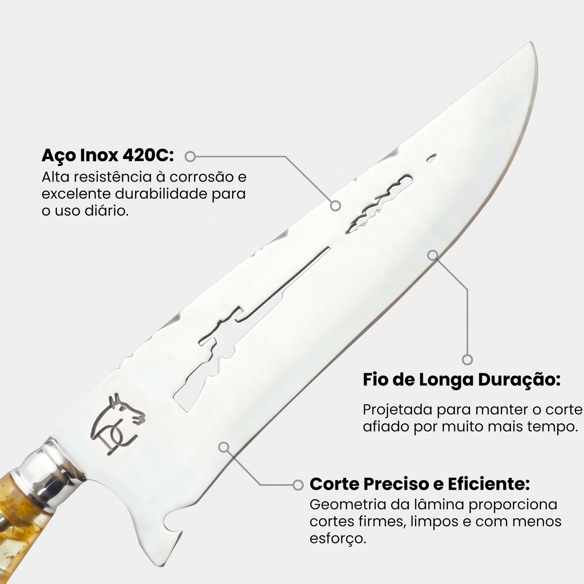 Faca Gold 8" – Sniper