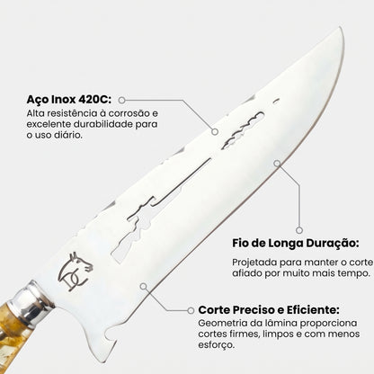 Faca Gold 8" – Sniper
