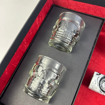 Kit Black Sabbath Premium - Faca 8", Garfo, Chaira e 2 Copos Caveira - Edição Especial