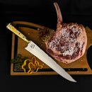 Faca Campeira Ouro do Pampa 10" Aço Inox 420C - Cabo Alpaca Dourado Ornamentado