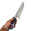 Faca Titãs 8 Polegadas Marmorizada | Lâmina Vazada Rock | Cabo Resina