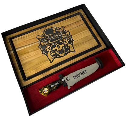 Kit Guns N' Roses - Faca 8" + Tábua Personalizada