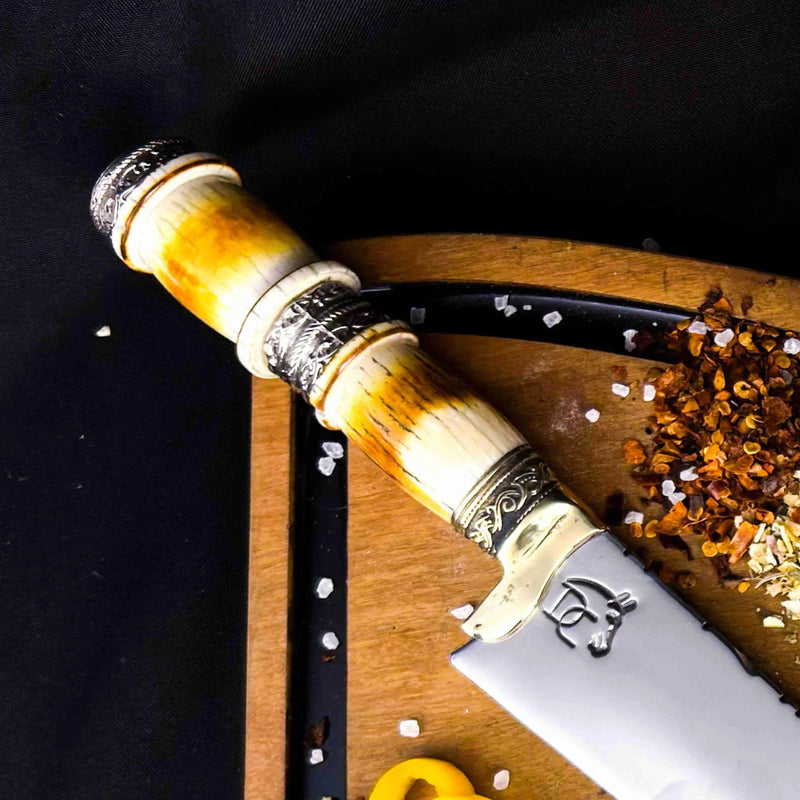 Faca Guardião do Pampa 11 Polegadas - Cabo Osso Bovino - Churrasco Profissional