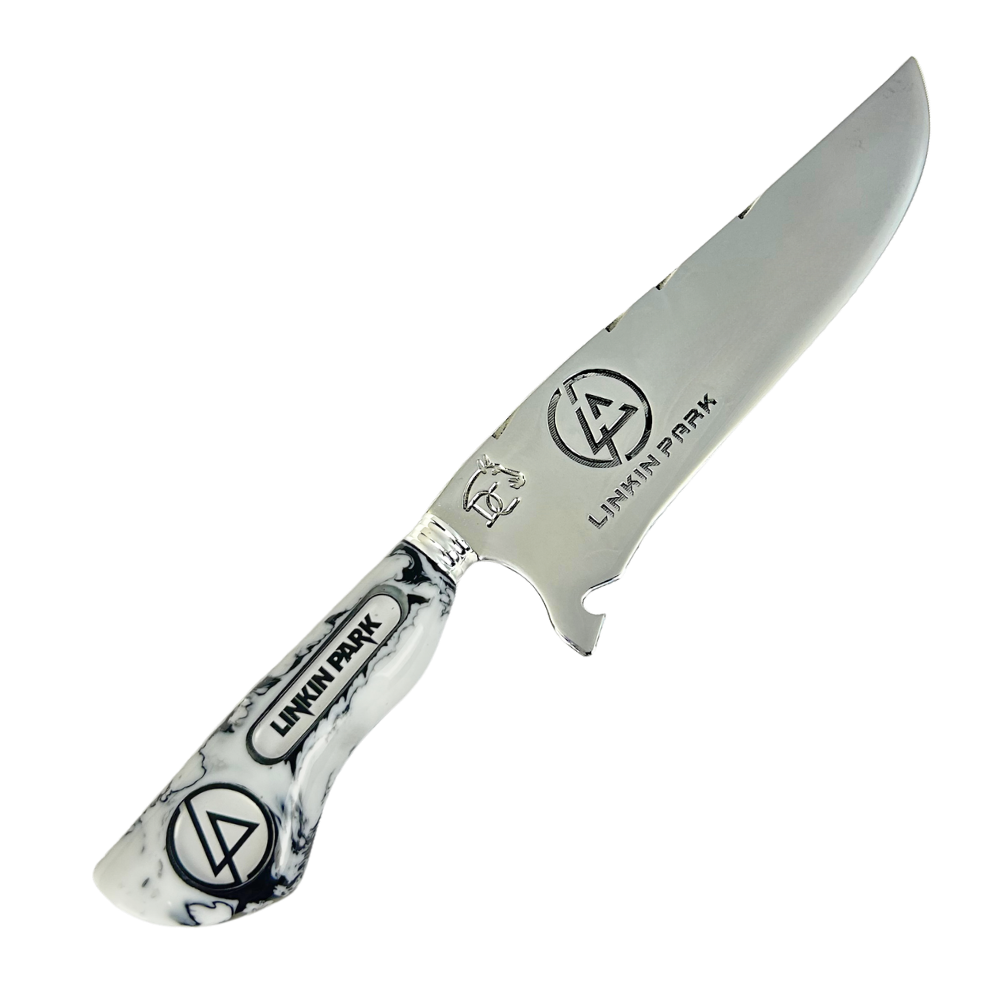 Faca Linkin Park 8" - Cabo Resina Personalizado - Edição Especial Rock