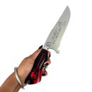 Faca Barão Vermelho 8 Polegadas | Lâmina Vazada Rock BR | Cabo Resina