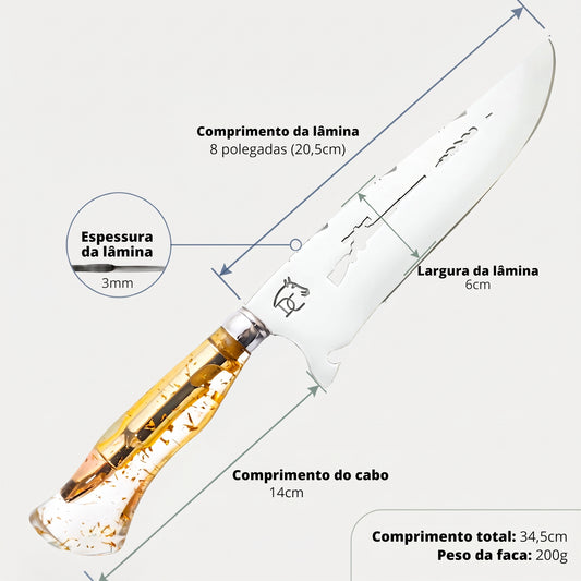 Faca Gold 8" – Sniper