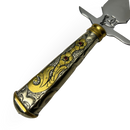 Punhal Alpaca Fio Duplo 11" - Cabo Trabalhado em Latão