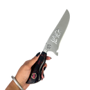 Faca Slayer 8 Polegadas Marmorizada | Lâmina Vazada Thrash Metal | Cabo Resina