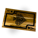 Kit Baralho Premium - Tábua Ás de Copas + Faca 8 Polegadas - Caixa Presente Exclusiva