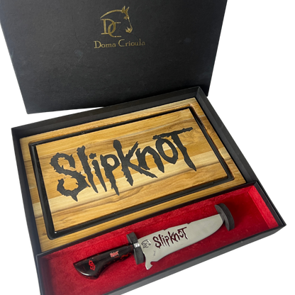 Kit Slipknot - Faca 8" + Tábua Personalizada