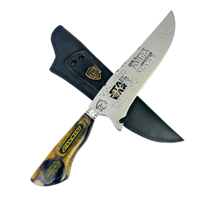 Faca Star Wars 8 Polegadas | Lâmina Vazada Galáxia | Cabo Resina