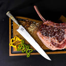 Faca Campeira Alpaca Talha Dourada 10" Aço 420C - Cruz Missioneira Cabo Metal Ornamentado