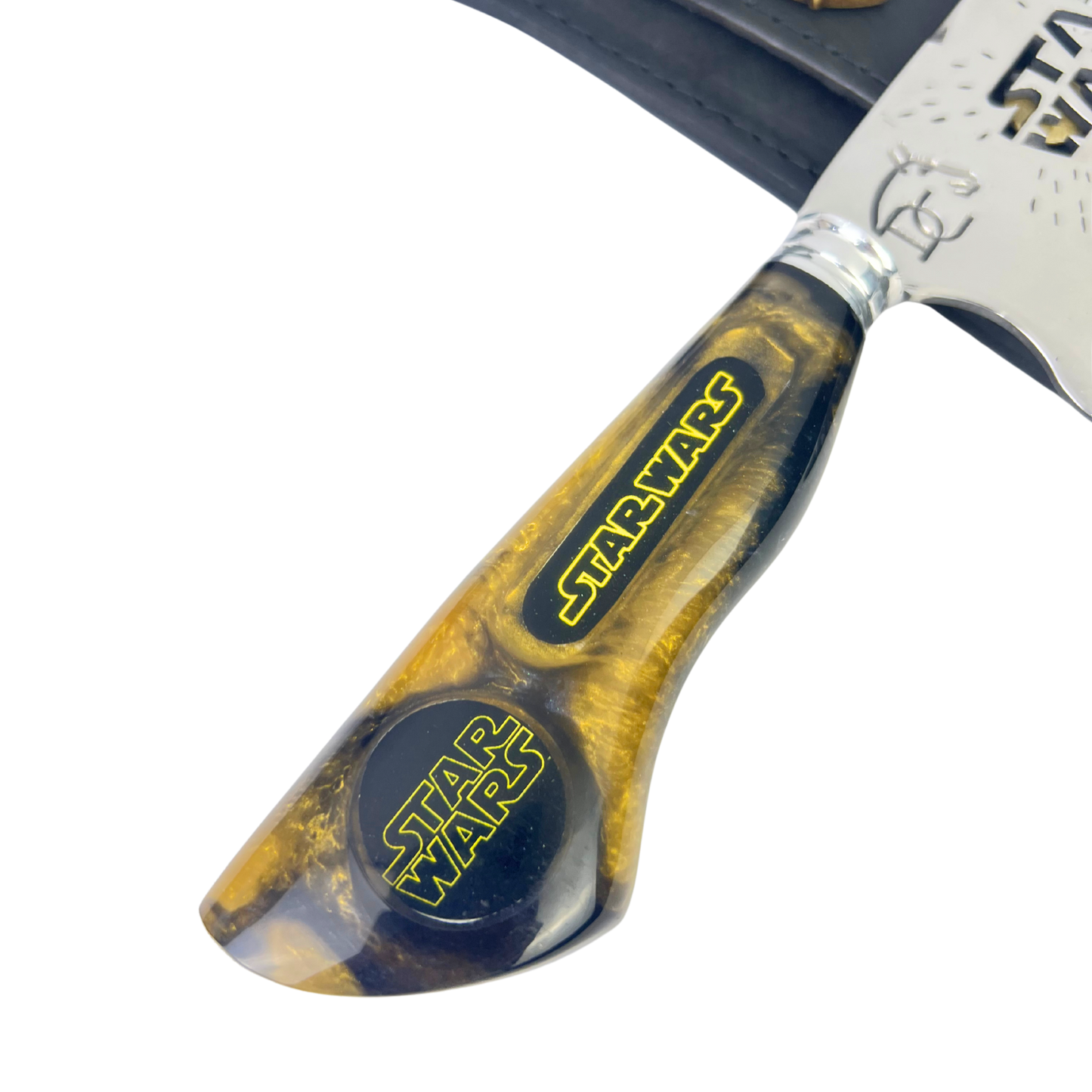 Faca Star Wars 8 Polegadas | Lâmina Vazada Galáxia | Cabo Resina