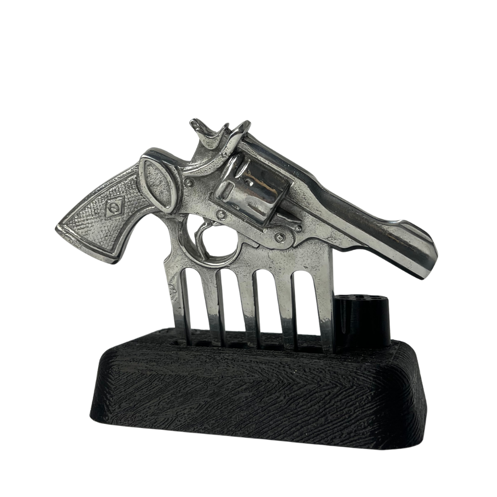 Garra em Formato de Arma Prata com Suporte