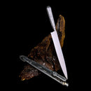 Faca Artesanal Relíquia Gaúcha Prateada 7" Aço 420C - Cabo Metal Bainha Decorada