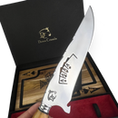 Kit Baralho Premium - Tábua Ás de Copas + Faca 8 Polegadas - Caixa Presente Exclusiva