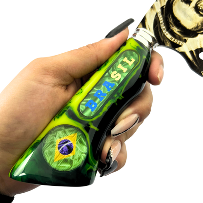 Kit Bolsonaro - Faca Artesanal + Copo Térmico - Gravação a Laser 360° - 2 Peças