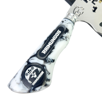 Faca Raimundos 8 Polegadas | Lâmina Vazada Forró Core | Cabo Resina