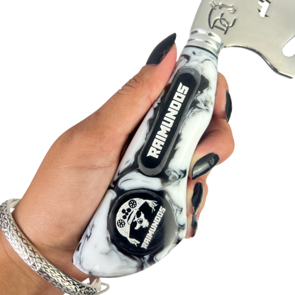 Faca Raimundos 8 Polegadas | Lâmina Vazada Forró Core | Cabo Resina