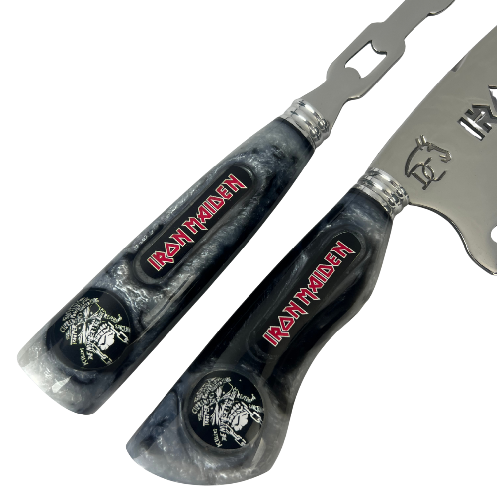 Kit Faca e Garfo Iron Maiden - Cabo Resina Personalizado