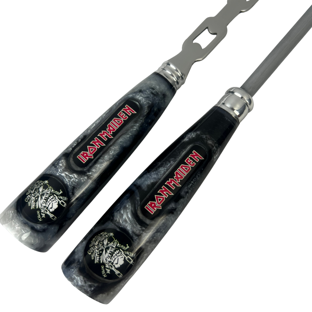 Kit Faca e Garfo Iron Maiden - Cabo Resina Personalizado
