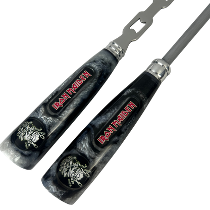 Kit Faca e Garfo Iron Maiden - Cabo Resina Personalizado