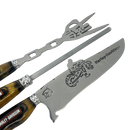 Kit Faca, Garfo e Chaira Harley-Davidson - Cabo Resina Personalizado