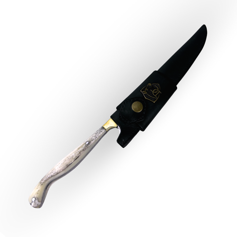 Faca Fileteira Aço Inox 420C 7 Polegadas - Cabo Full Tang Osso Bovino