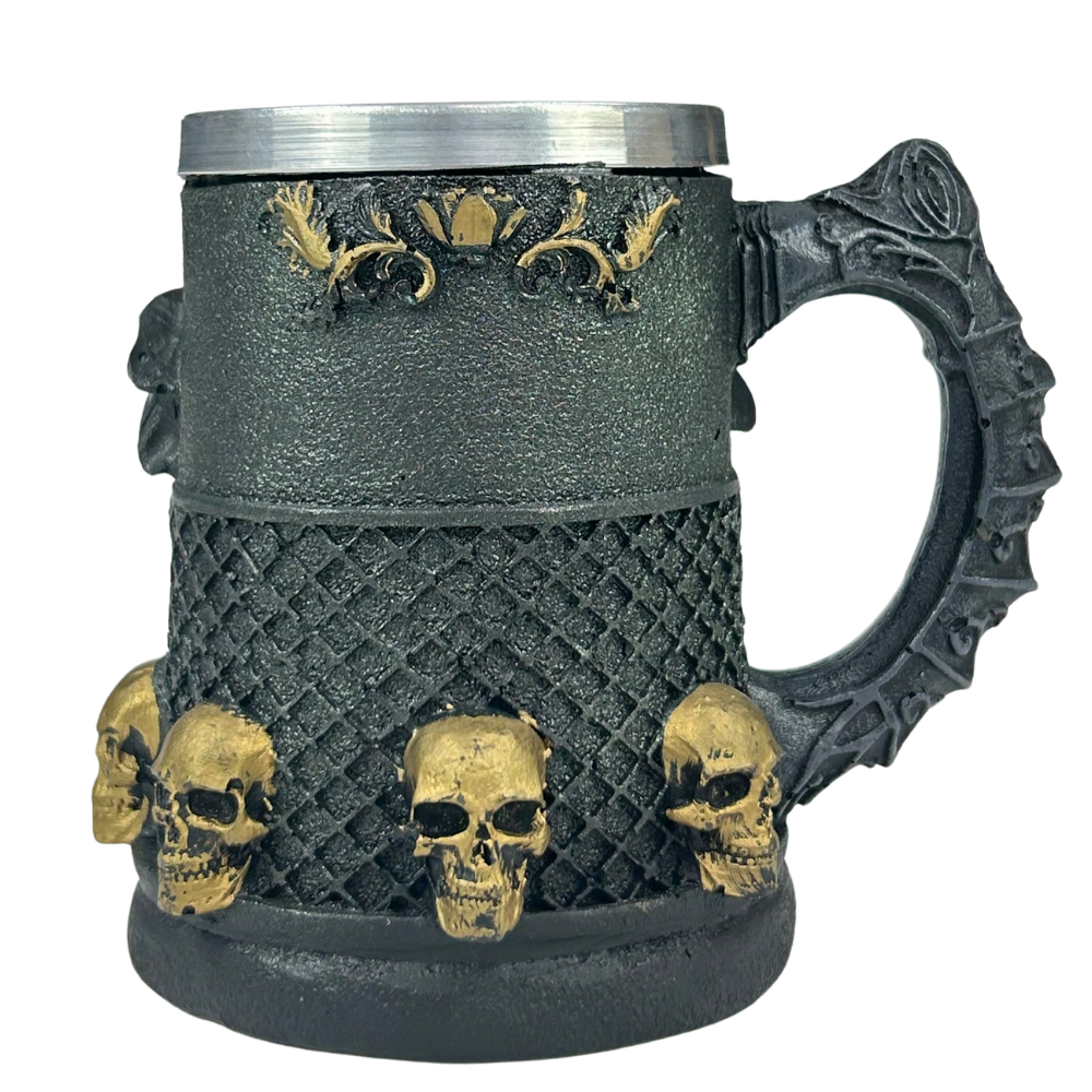 Caneca 3D Ozzy Osbourne - The Final Performance - Asas Morcego - Caveiras - 250ml - Aço Inox