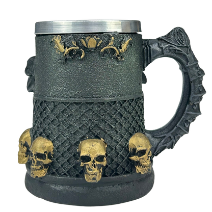 Caneca 3D Ozzy Osbourne - The Final Performance - Asas Morcego - Caveiras - 250ml - Aço Inox