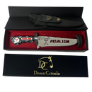 Faca Picanheira Pearl Jam 8 Polegadas - Cabo Resina Personalizado - Churrasco Grunge