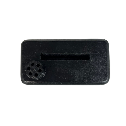 Garra em Formato de Arma Dourada com Suporte - Acabamento Ouro Envelhecido - Base Madeira Preta