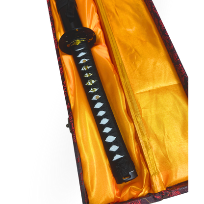 Katana 29" - Cabo Tradicional Tsuka-Ito Preto com Detalhes Dourados