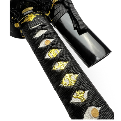 Katana 29" - Cabo Tradicional Tsuka-Ito Preto com Detalhes Dourados