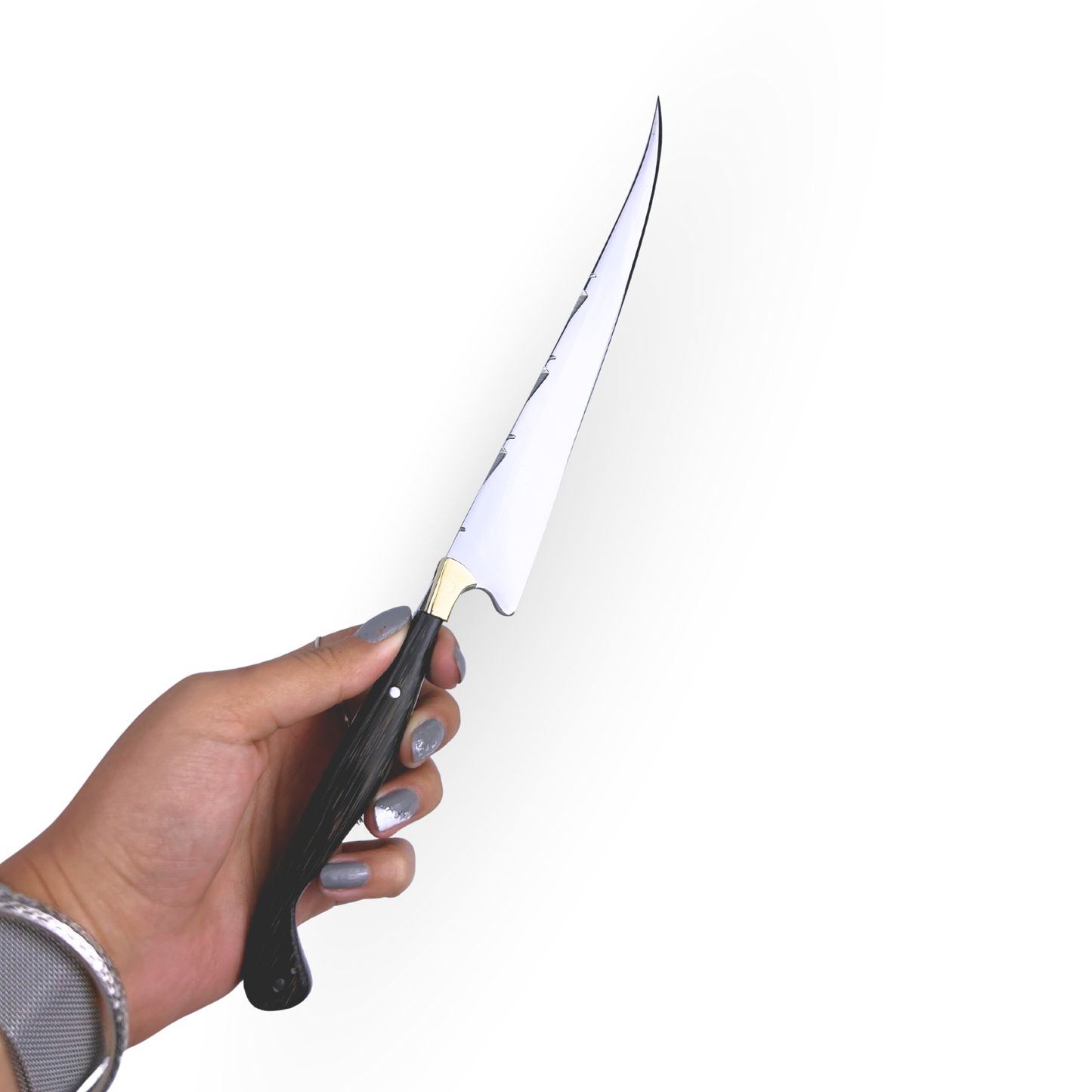 Faca Fileteira Aço Inox 420C 7 Polegadas - Cabo Full Tang Madeira Tucumã