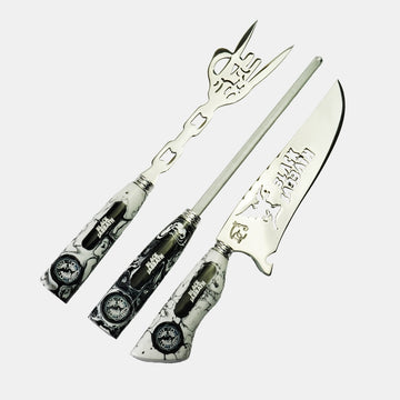 Kit Black Sabbath – Faca 8″, Garfo e Chaira