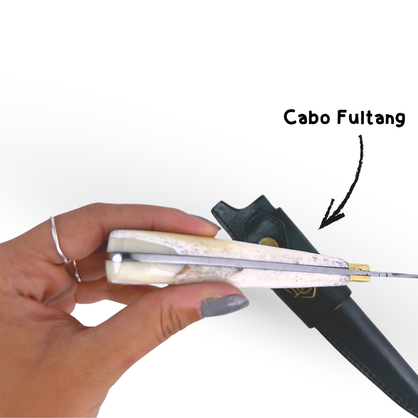 Faca Fileteira Aço Inox 420C 7 Polegadas - Cabo Full Tang Osso Bovino