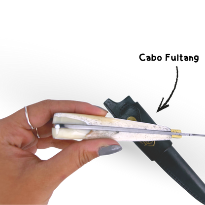 Faca Fileteira Aço Inox 420C 7 Polegadas - Cabo Full Tang Osso Bovino