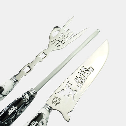 Kit Black Sabbath – Faca 8″, Garfo e Chaira