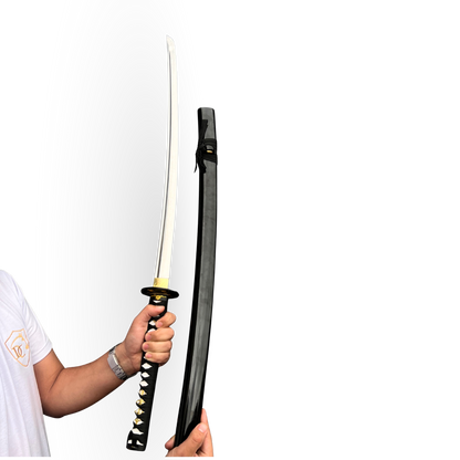 Katana 29" - Cabo Tradicional Tsuka-Ito Preto com Detalhes Dourados