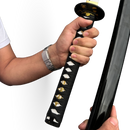 Katana 29" - Cabo Tradicional Tsuka-Ito Preto com Detalhes Dourados