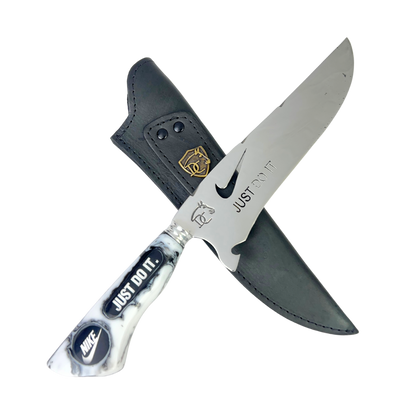 Faca Nike 8 Polegadas | Lâmina Vazada Just Do It | Cabo Resina