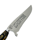 Faca Picanheira 8" Led Zeppelin - Cabo Resina Preta e Dourada