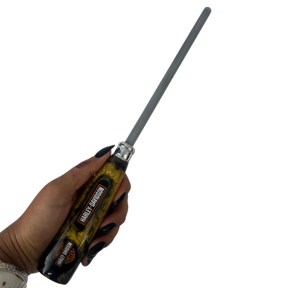 Kit Faca e Chaira Harley-Davidson - Cabo Resina Personalizado