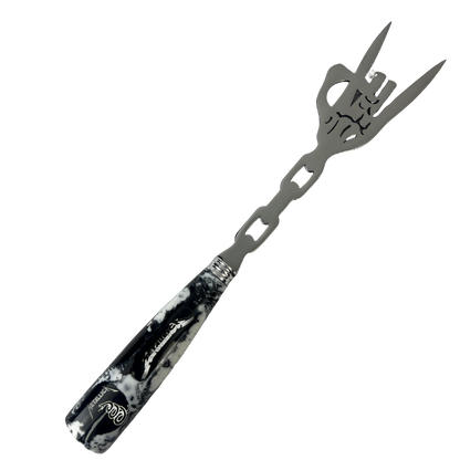 Kit Faca e Garfo Metallica - Cabo Resina Personalizado