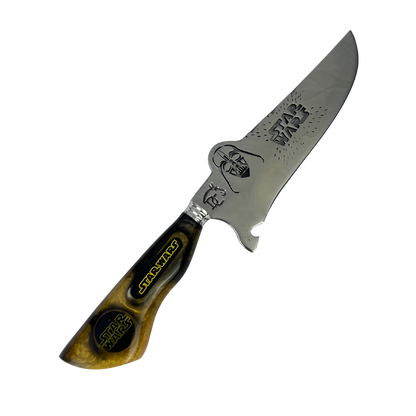 Faca Star Wars 8 Polegadas Darth Vader | Lâmina Vazada | Cabo Resina