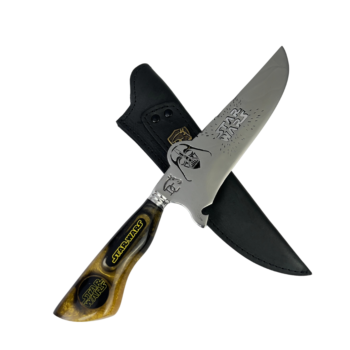 Faca Star Wars 8 Polegadas Darth Vader | Lâmina Vazada | Cabo Resina